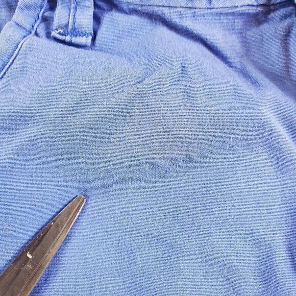 Le Tigre Shorts Juniors 9 Blue Solid Chino Flat Front - Picture 2 of 8